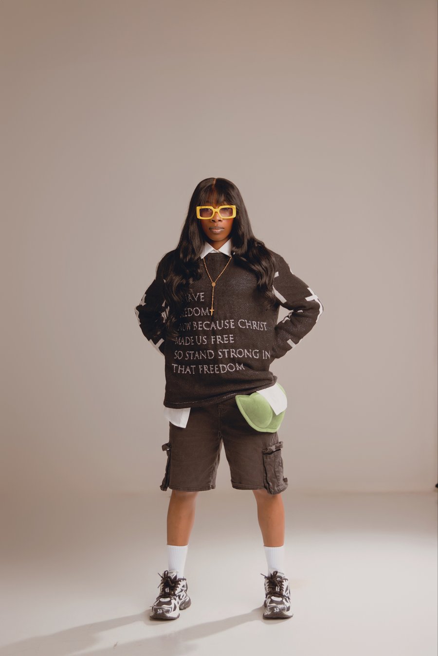 Image of BLACK VINTAGE WOVEN HOODIE