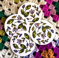 Vinyl Sticker - Purple flowers