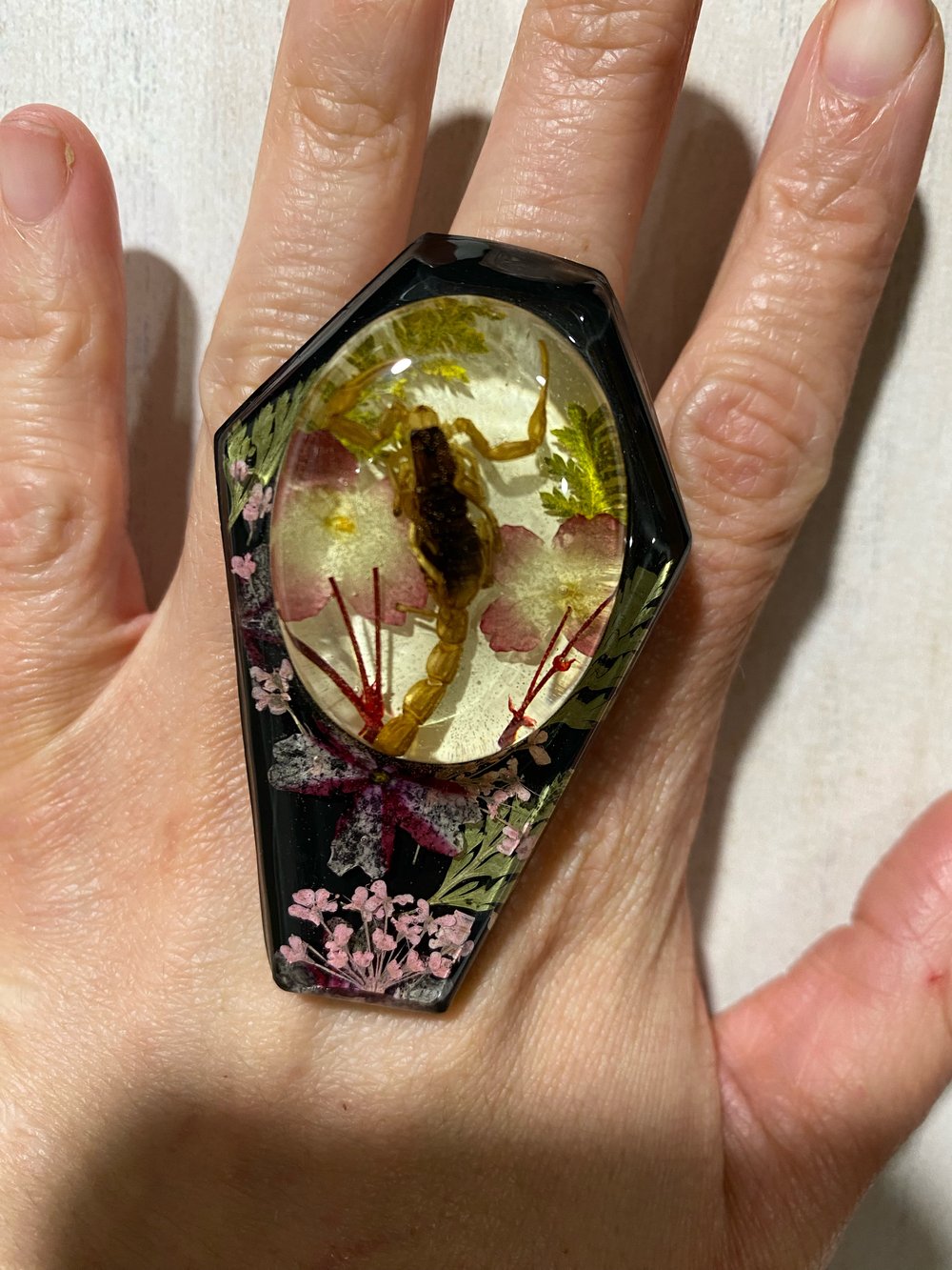 Scorpion coffin ring