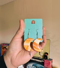 Creamsicle Moon Earrings