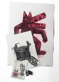 Image 1 of Offre / Fight for love, Hope & Loup imitateur rouge