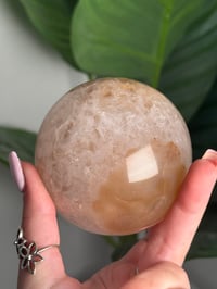 Image 4 of IRON INCLUDED DRUZY AGATE SPHERE WITH QUARTZ