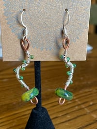 Image 3 of Copper Serpentine Earrings  