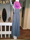 Denim overall maxi dress 