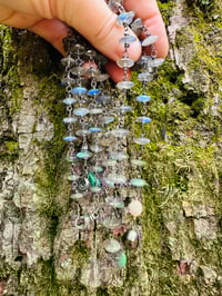 Image 21 of wire wrapped labradorite opal and Tahitian pearl necklace