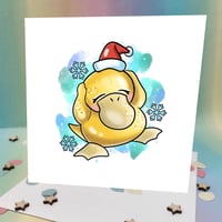 Chibi Psyduck Christmas Card