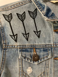 Image 3 of ‘The Triumph of Love’ Upcycled Blue Denim Jacket