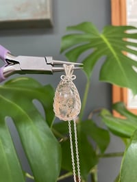 Image 4 of Silver Garden  Quartz Teardrop Crystal Necklace
