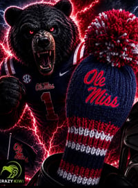 Image 1 of Ole Miss MISSISSIPPI University custom Hand knit Golf Club Cover College gift 