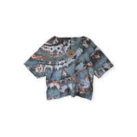 Image 1 of XL Crop Tee in Ember Ice Dye 2