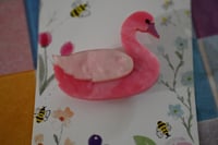 Image 4 of Pink swan mini brooch