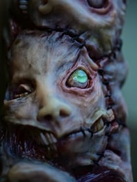 Image 1 of Face Off collectible Bic lighter sleeve, glow in the dark,  original sculpt, functional art OOAK