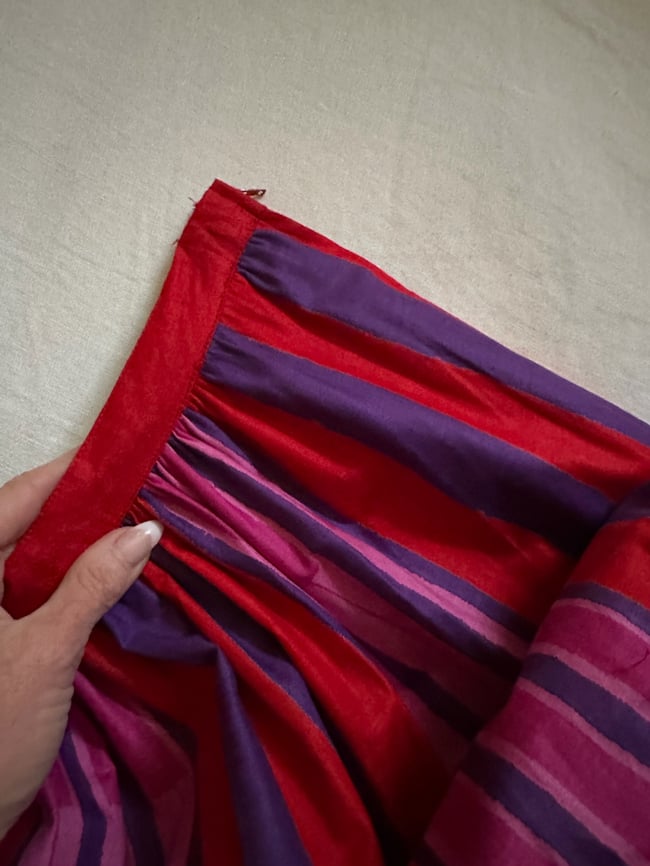 70s Emanuel Ungaro italian cotton maxi ruffle skirt 