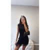 Black Crochet Mini Dress 