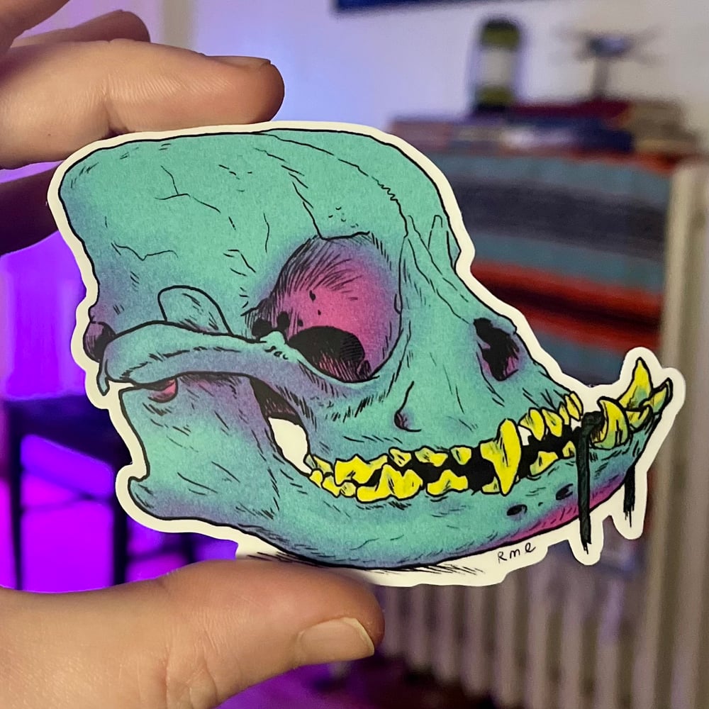 Image of DOG SKULL Sticker