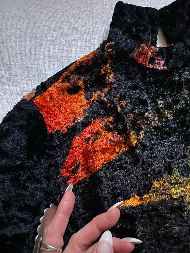 late 60s luxe velvet London boutique mini dress