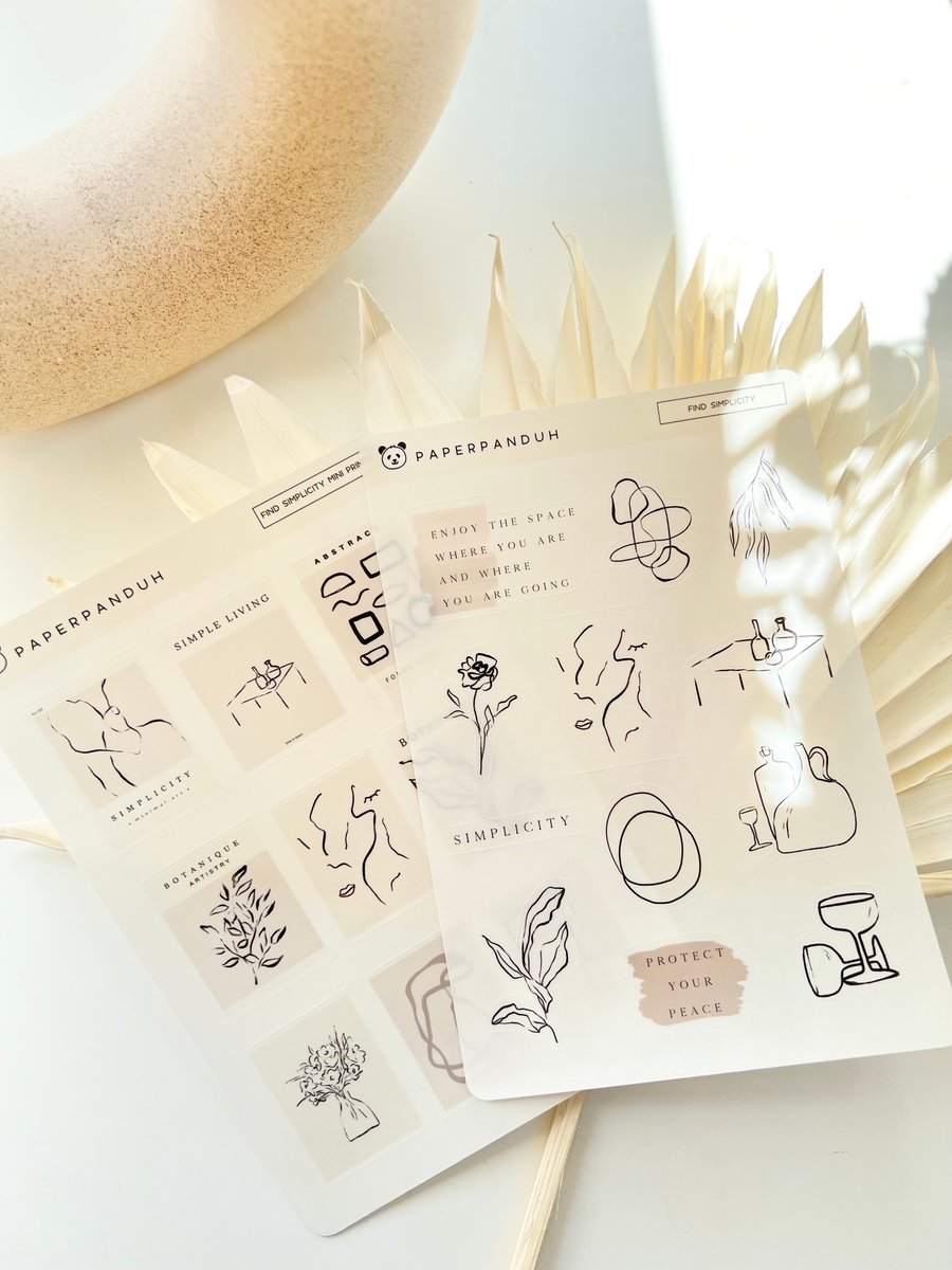 Simplicity Sticker Set | paperpanduh
