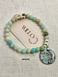 Image 2 of Amazonite bracelet with enamel charm 