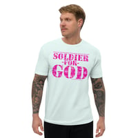 Image 8 of Soldier For God PINK Fitted Short Sleeve T-shirt