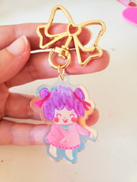 Image 1 of Happy girl Keychain charm 