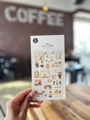 Image of Coffee Bear Kawaii Stickers