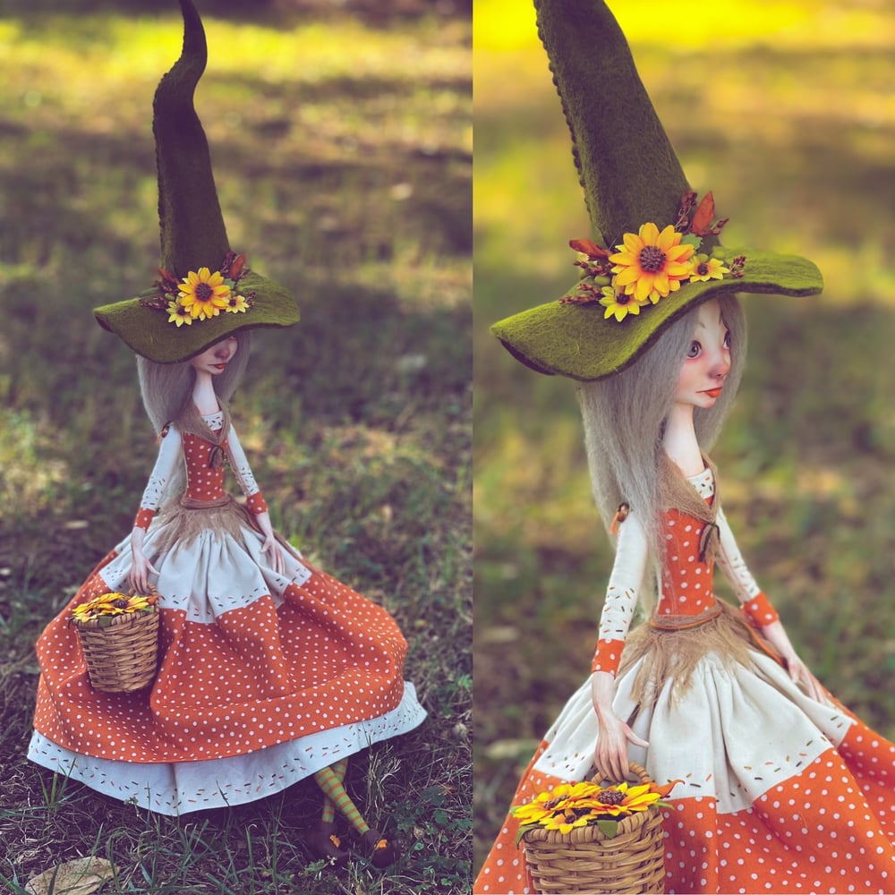 Image of Girasol - Custom Witch Art Doll 
