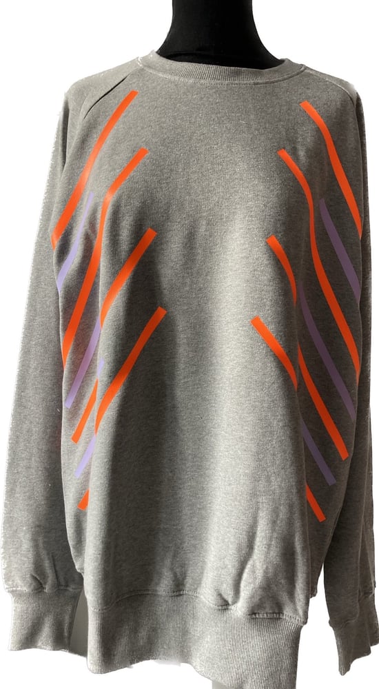 Image of Sweater orange violett stripes