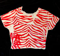 1. Double Sided Zebra Print Crop Red