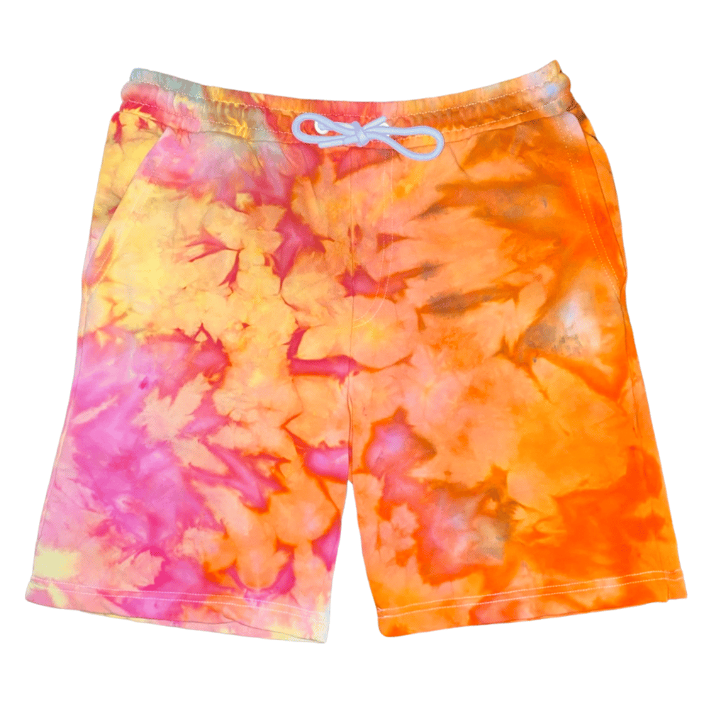 Image of Large Sunset Ice Dye Shorts