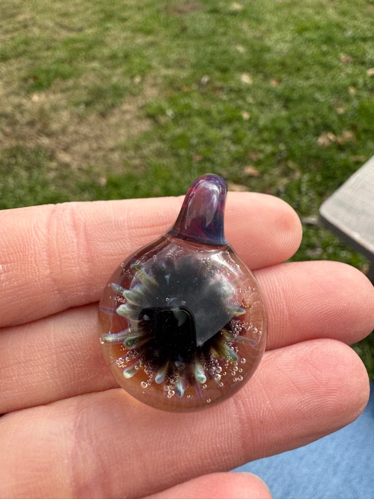 Image of Black Rainbow Implosion Pendant
