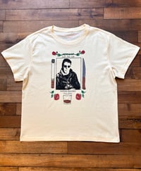 Image 1 of Anthony Bourdain Cropped Cream Tee Sz (S-XL)