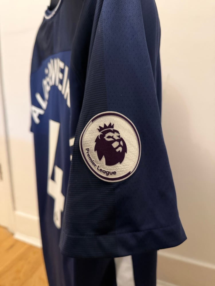 Image of Tottenham Hotspur “ALDERWEIRELD 4” 2017/18 Away Shirt + PL patches (XL)