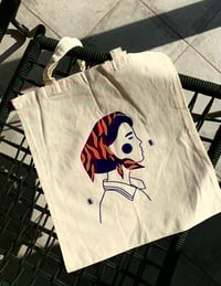 Tote bag Dame foulard fluo 