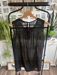 Image 2 of printed sheer tank