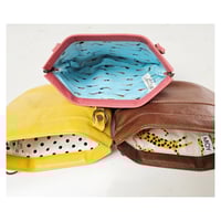 Image 2 of Flex Frame Leather Handbag/Clutch