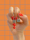 MINI PADLOCK HOOP EARRINGS