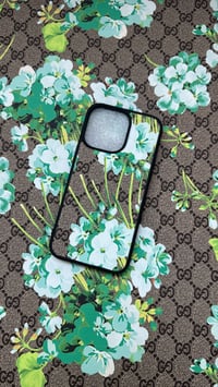 Green Floral G phone case 