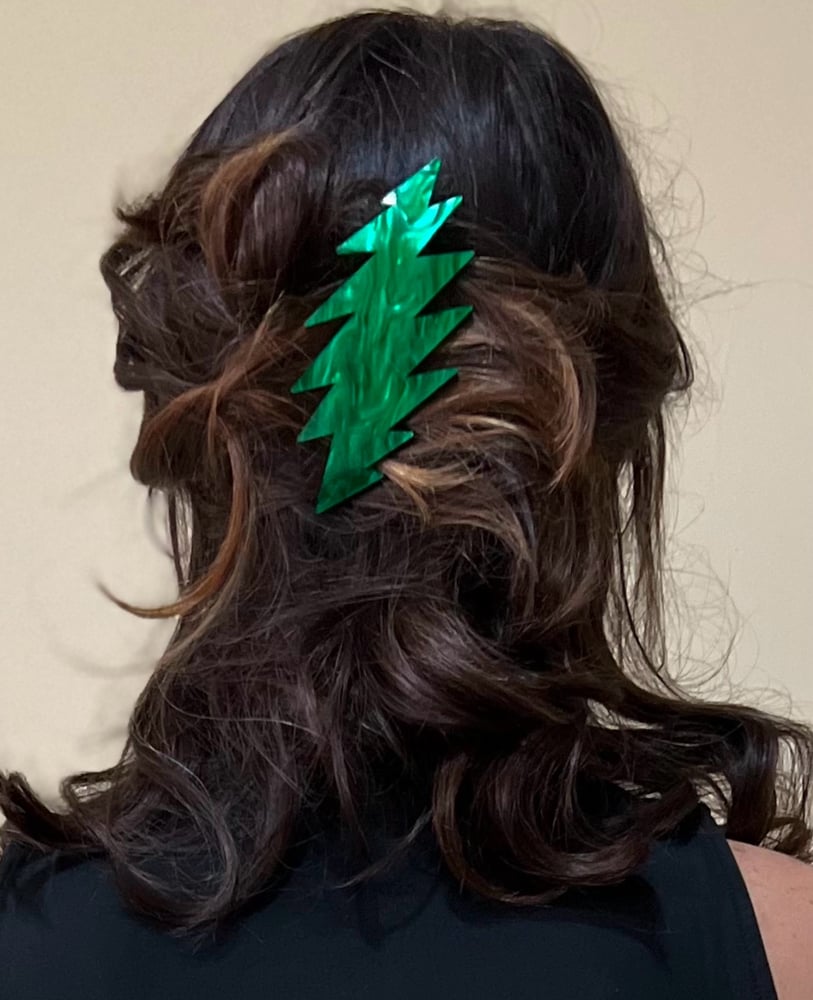 Image of Green Bolt Hair Barrette