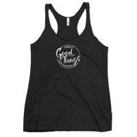 Image 5 of Women's Racerback Tank - White Logo
