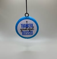 Image 1 of "Thankful Grateful Blessed" Freshie (Blue)