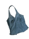 70s denim halter top