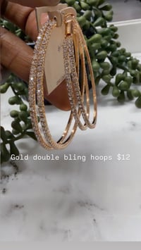 Image 2 of Gold luxury hoops
