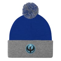 Image 1 of Pom-Pom Beanie - Blue Rebel Loon