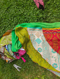 Image 11 of Wrap petal skirt 8-18 uk green waistband