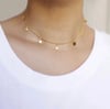  Gold Stainless Steel 7 Stars Necklace 40cm Length