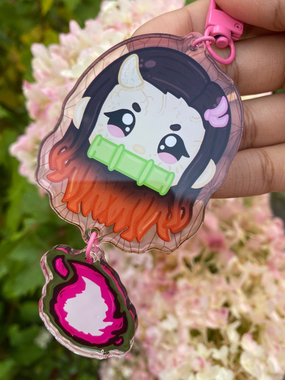 Nezuko Demon Slayer Keychain & Sticker