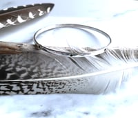 Image 4 of 3 Celestial Sterling Silver Handmade Bangles, Moon, Star, Moon & Star 