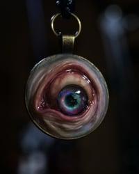 Image 16 of Glowing Oculus, Eyeball flat back pendant OOAK