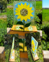Image 3 of Fused Sunflower Double Tea Light Burner