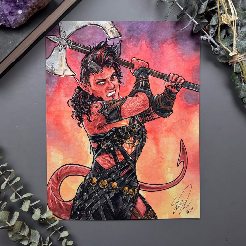 "The Barbarian" Signed Watercolor Print